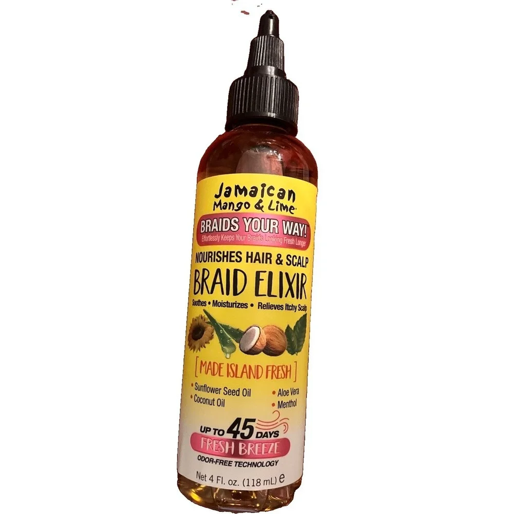 Jamaican Mango & Lime Braid Elixir Anti-Frizz Treatment 4 oz Soothes
